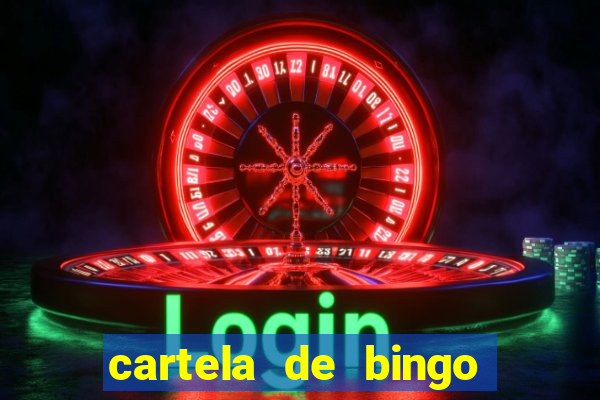 cartela de bingo cha de panela